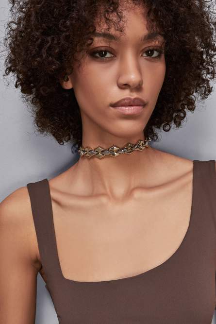 New Chain brass necklace, Silver, Gold, Patrizia Pepe