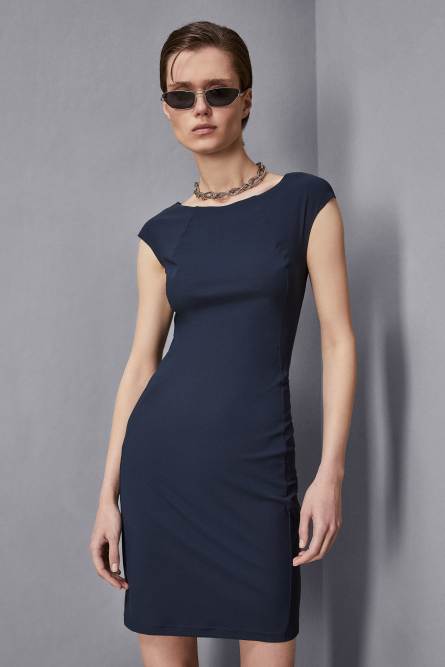Kurzes Etuikleid, Blau, Patrizia Pepe