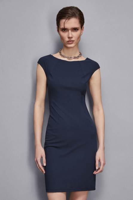 Kurzes Etuikleid, Blau, Patrizia Pepe