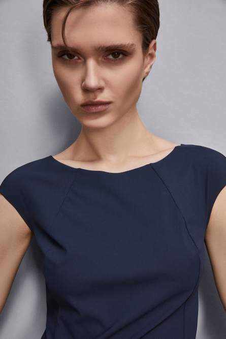 Kurzes Etuikleid, Blau, Patrizia Pepe