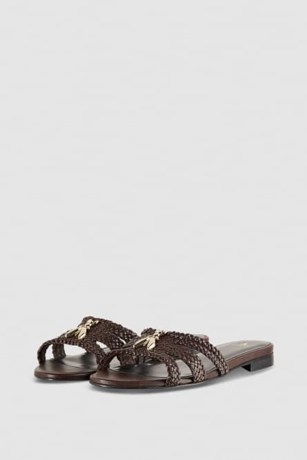 Slide sandals, Коричневый, Patrizia Pepe