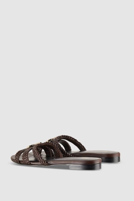 Slide sandals, Коричневый, Patrizia Pepe