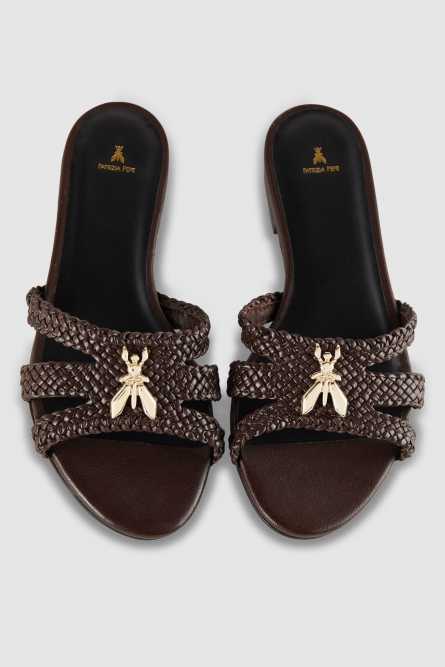 Slide sandals, Коричневый, Patrizia Pepe