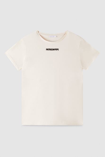 T-Shirt &quot;TO-GO&quot;, White, Patrizia Pepe
