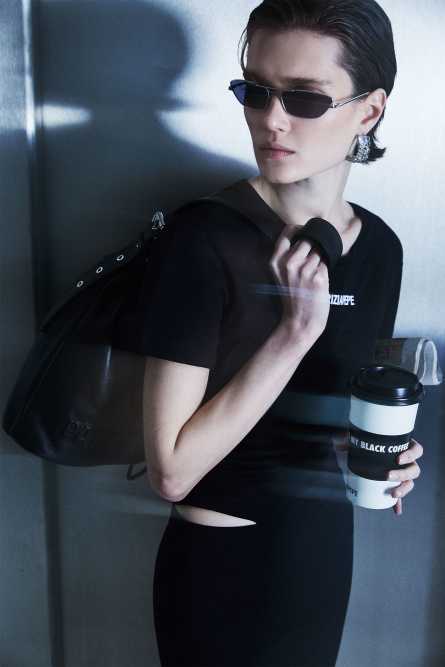 T-Shirt &quot;TO-GO&quot;, Black, Patrizia Pepe