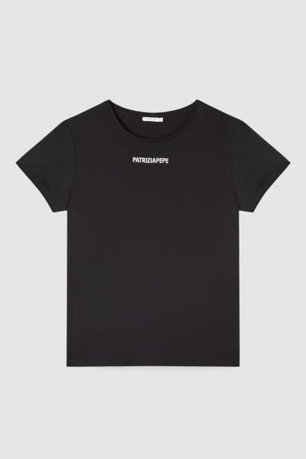 T-Shirt &quot;TO-GO&quot;, Black, Patrizia Pepe