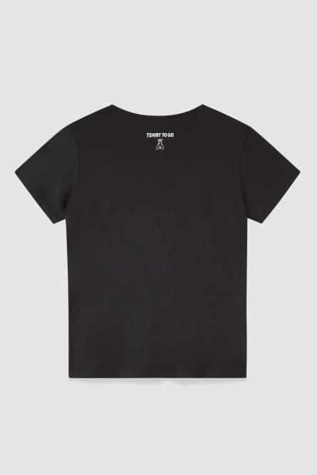 T-Shirt &quot;TO-GO&quot;, Black, Patrizia Pepe
