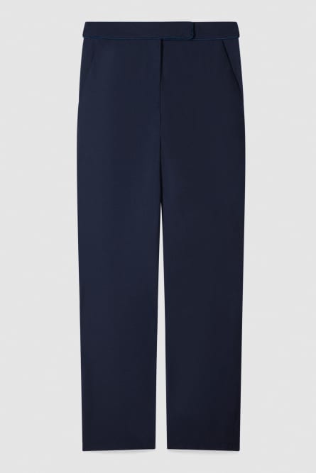 Cotton blend cigarette pants, Blue, Patrizia Pepe