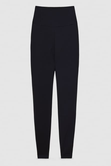 High-waisted jersey leggings, Black, Patrizia Pepe