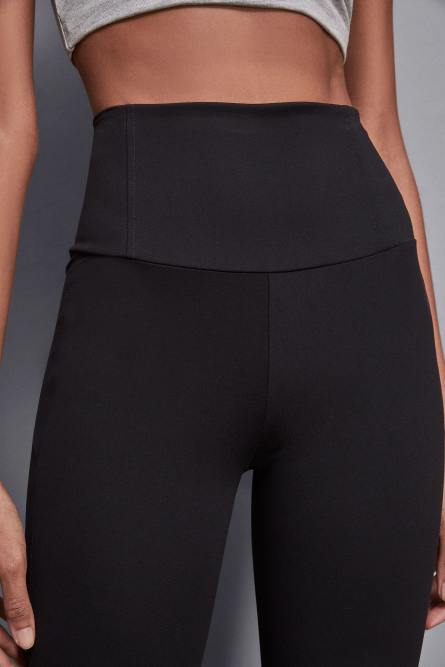 High-waisted jersey leggings, Black, Patrizia Pepe