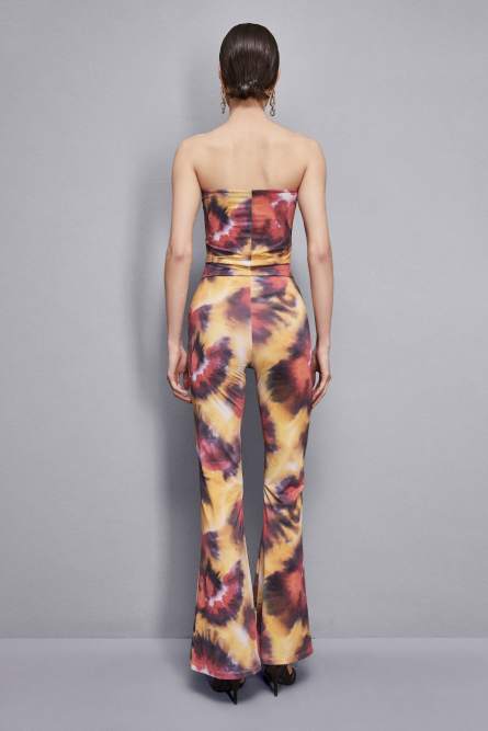 Tuta slim fit in jersey tecnico, Multicolor, Patrizia Pepe