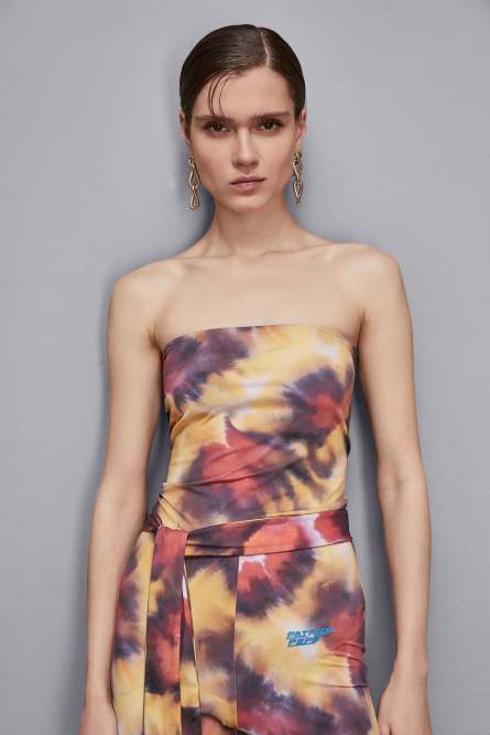Tuta slim fit in jersey tecnico, Multicolor, Patrizia Pepe