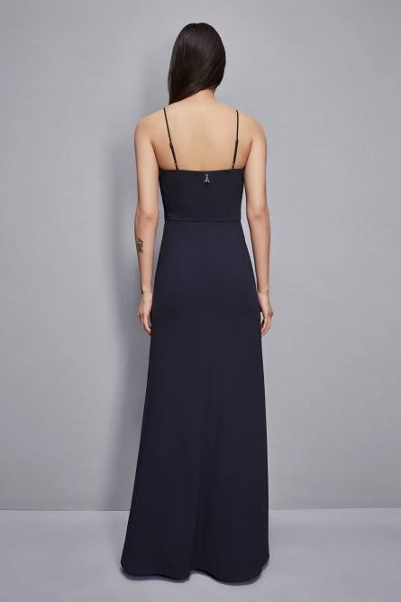 Robe de cérémonie en georgette fluide, Bleu, Patrizia Pepe