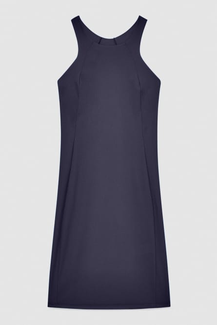 Vestido de tubo elástico, Azul