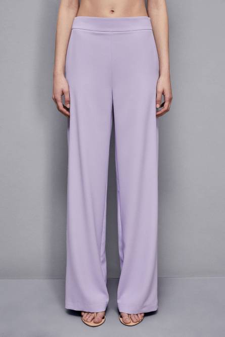 Straight crepe pants, Purple, Patrizia Pepe