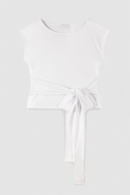 T-shirt con fusciacca, Bianco, Patrizia Pepe