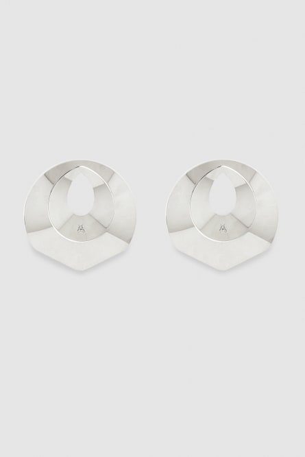 Hoop earrings, Silver, Patrizia Pepe