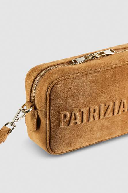 Camera Case (IM)PERFECTION in suede leather, Beige, Patrizia Pepe