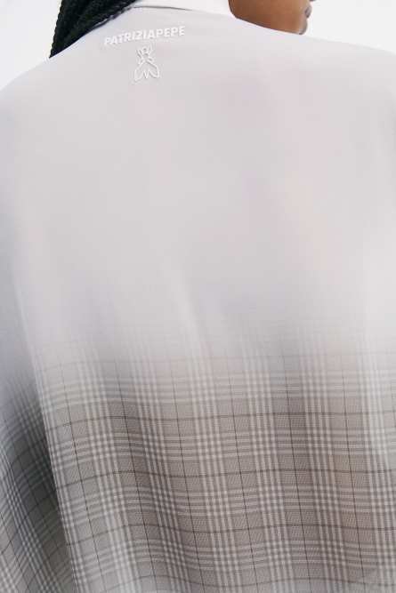 Lightweight shirt with checked print, White, Patrizia Pepe
