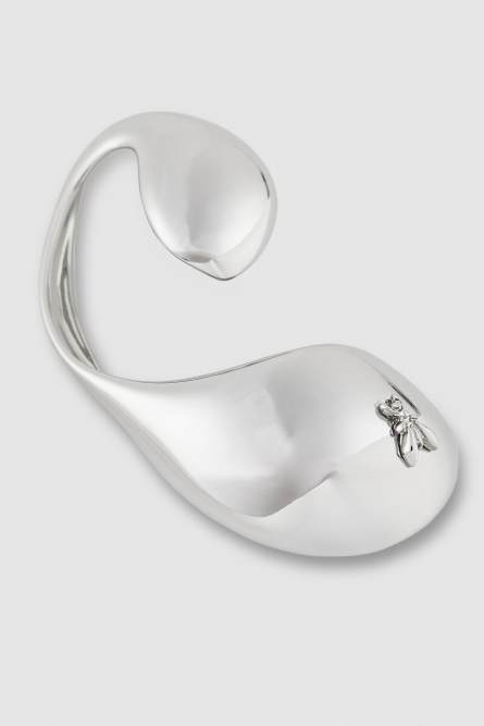 Earcuff con design scultoreo, Argento, Patrizia Pepe