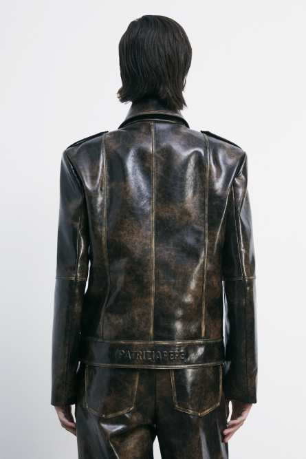 ジャケット PATRIZIA PEPE JACKET Patrizia Pepe Leather Jacket, Size 38 IT