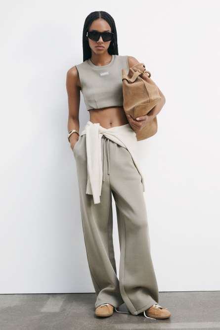 Oversized jogger pants, Beige, Patrizia Pepe