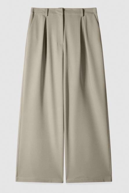 Oversized gabardine pants | Beige | Patrizia Pepe