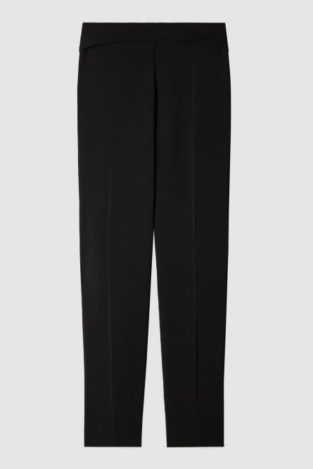 Cigarette pants in Crêpe, Black, Patrizia Pepe