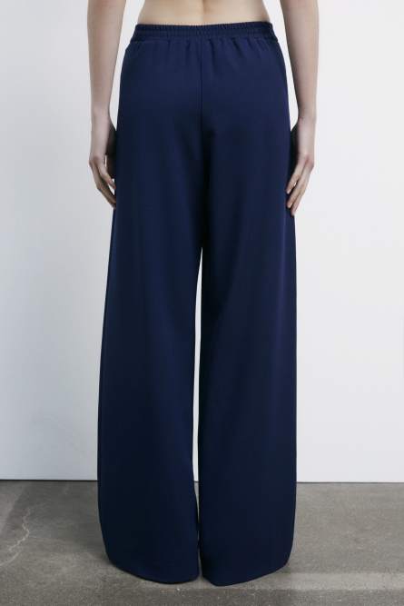 Palazzo pants with denim effect, Blue, Patrizia Pepe