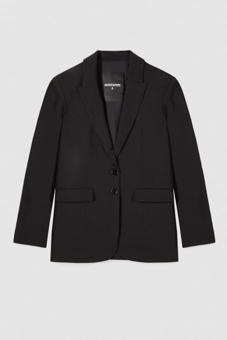Oversized blazer in crêpe