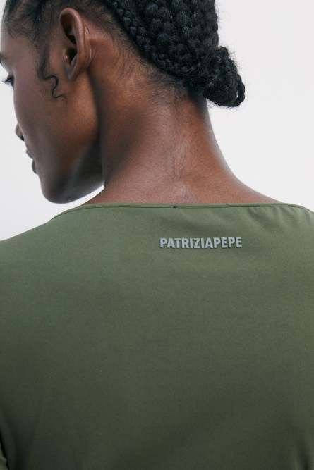 Mini bodycon dress with cut-out, Green, Patrizia Pepe