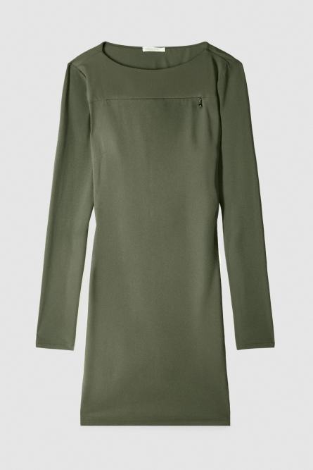 Mini bodycon dress with cut-out, Green, Patrizia Pepe