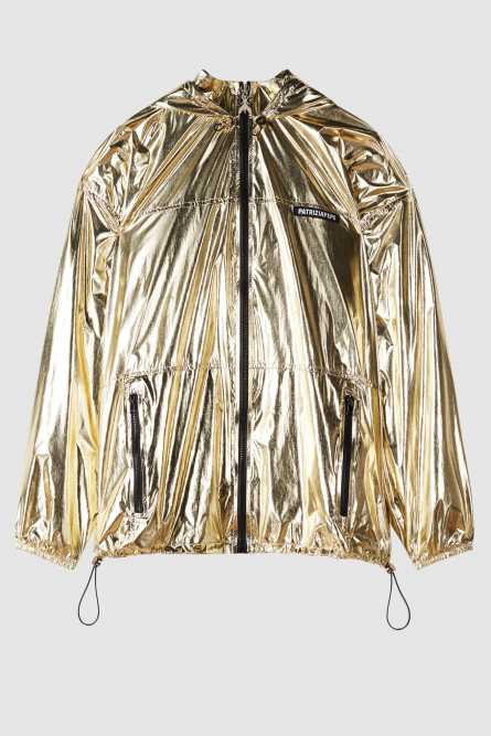 Light laminated windbreaker, Gold, Patrizia Pepe
