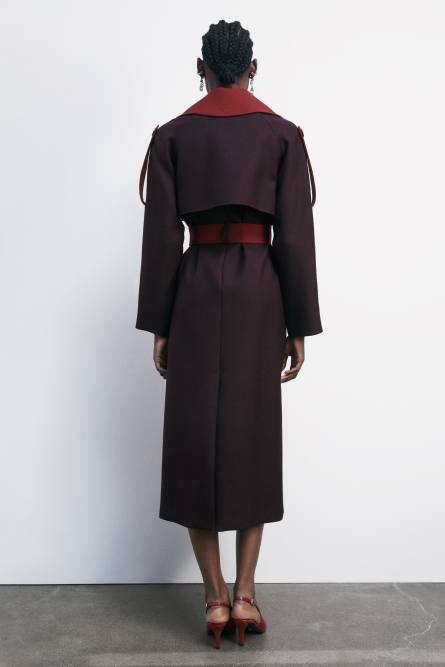 Tailored wool trench coat, Red, Patrizia Pepe