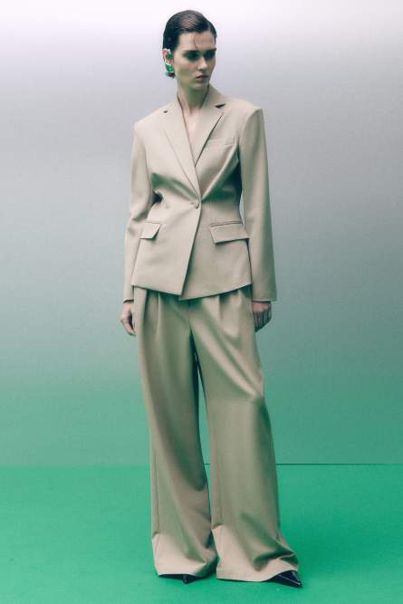 Oversized gabardine pants | Beige | Patrizia Pepe
