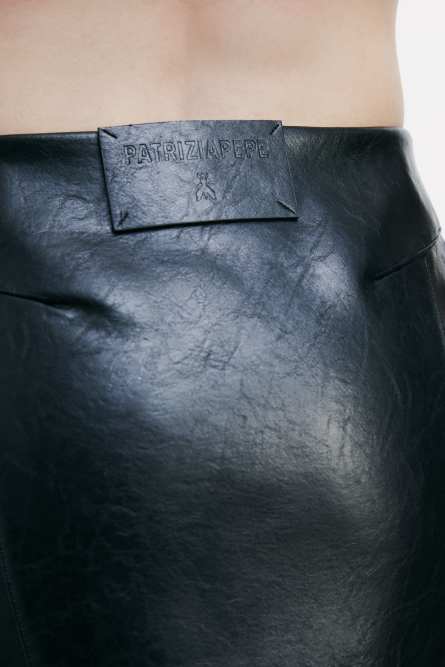 Glam rock mini skirt with buttons, Black, Patrizia Pepe