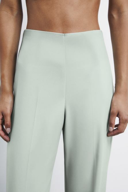 Pantaloni a palazzo con cintura, Verde, Patrizia Pepe