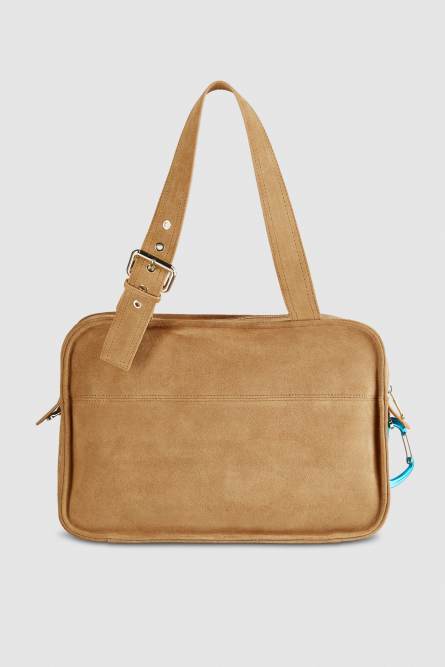 (IM)PERFECTION suede shopping bag, Beige, Patrizia Pepe