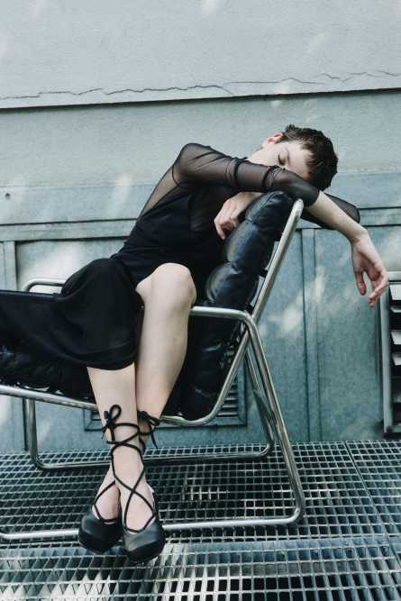 Dancing SKIN flats, Black, Patrizia Pepe