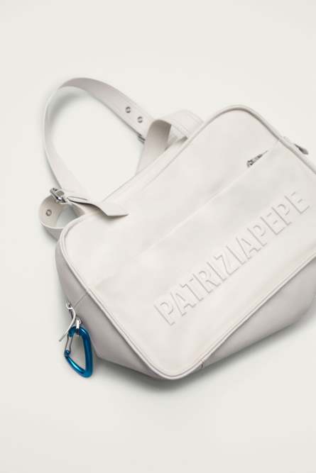 (IM)PERFECTION leather shopping bag, White, Patrizia Pepe