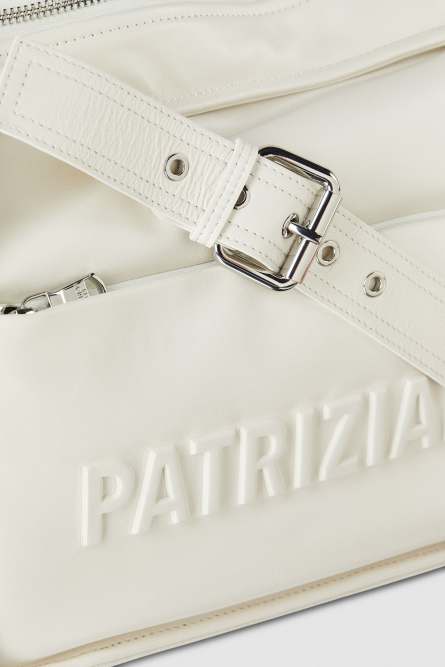 (IM)PERFECTION leather shopping bag, White, Patrizia Pepe