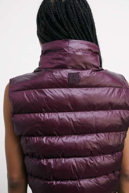 Short sleeveless reversible puffer jacket, Red, Patrizia Pepe