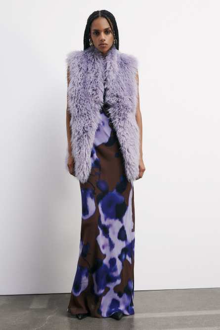Fluffy vest, Purple, Patrizia Pepe