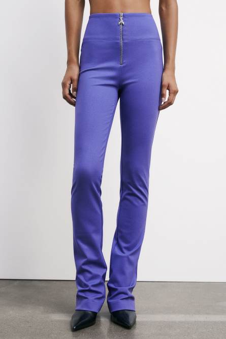 Stretch pants with Fly zipper, Purple, Patrizia Pepe