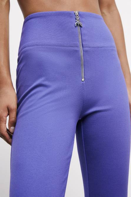 Stretch pants with Fly zipper, Purple, Patrizia Pepe