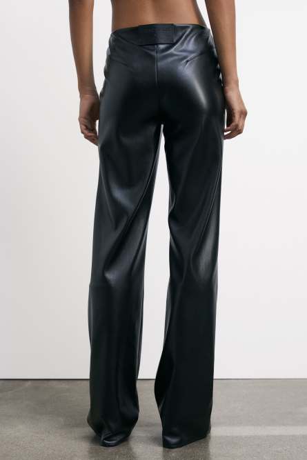 Coated Low-Waist Biker-Hose, Schwarz, Patrizia Pepe