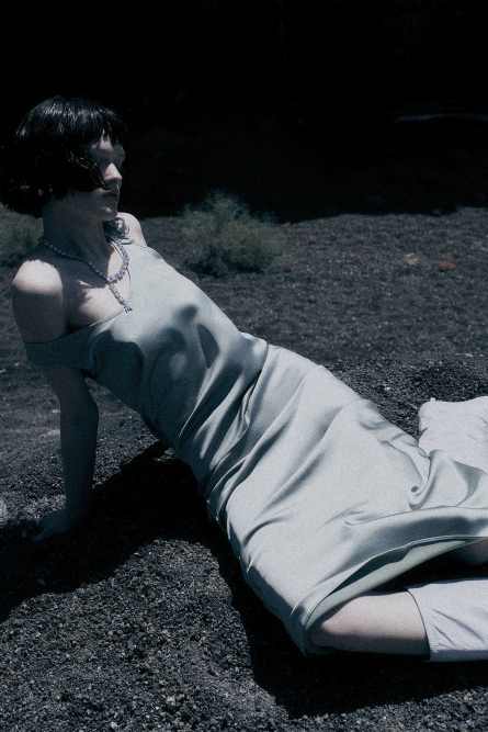 Gonna midi in raso, Verde, Patrizia Pepe