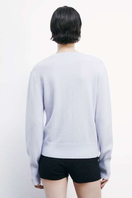 Crew neck cashmere sweater, Blue, Patrizia Pepe