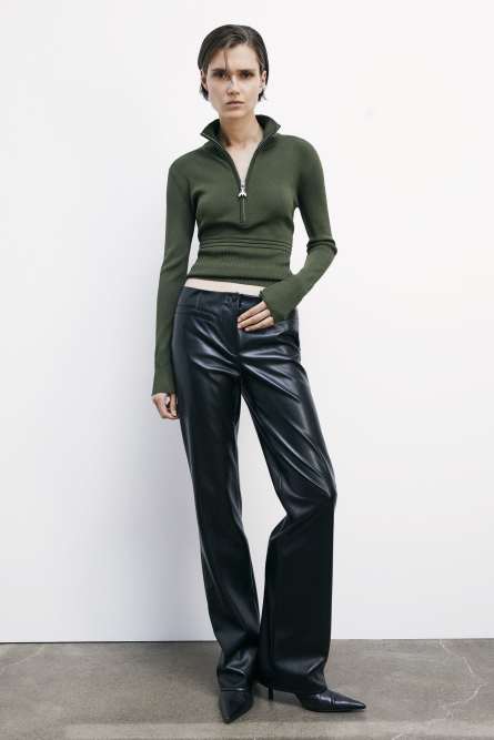 Ribbed knitted turtleneck, Green, Patrizia Pepe