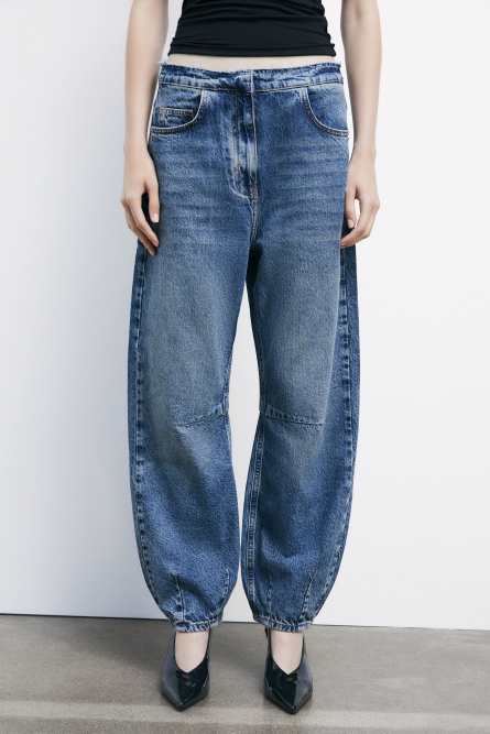 Low-waisted balloon jeans, Light Blue, Patrizia Pepe